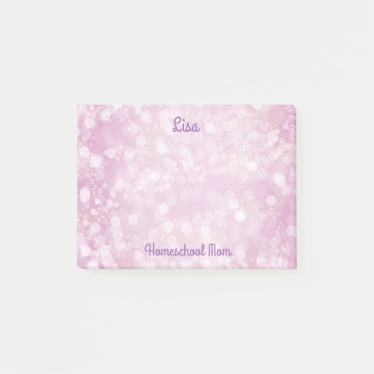 Lieblich Lila Bokeh Post-it Klebezettel (Vorderseite)