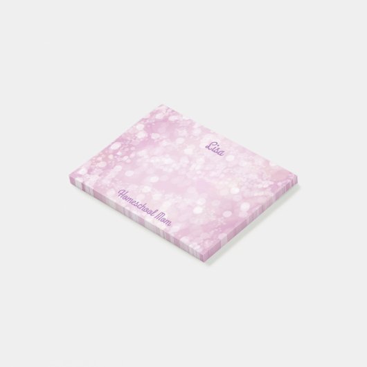 Lieblich Lila Bokeh Post-it Klebezettel (angewinkelt)