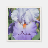 Lieblich lila Iris Serviette (Vorderseite)