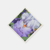 Lieblich lila Iris Serviette (Ecke)