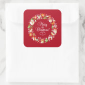 Lieblich Merry Little Christmas | SIEGEL Quadratischer Aufkleber (Tasche)