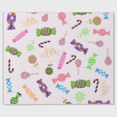 Lieblich niedliche Girlanmuster Candy favors Pink Geschenkpapier (Flach)