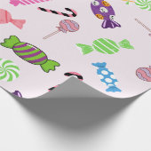 Lieblich niedliche Girlanmuster Candy favors Pink Geschenkpapier (Ecke)