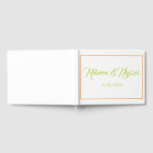 Lieblich Orange und Grün Gästebuch (Voll)