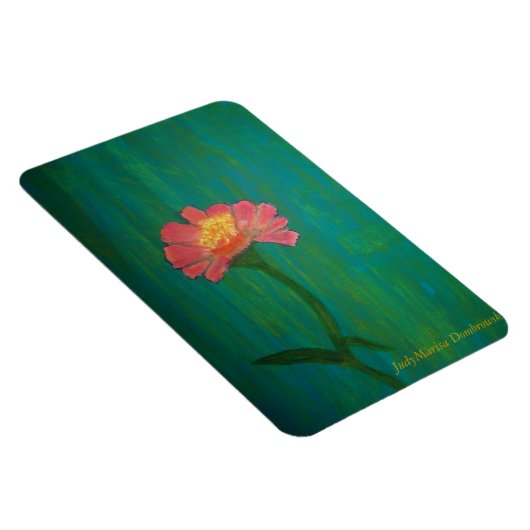 Lieblich Pink Zinnia Magnet (Rechte Seite)