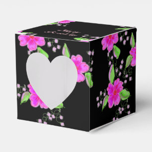 Lieblich rosa Flower Paper Heart Fevor Box Geschenkschachtel