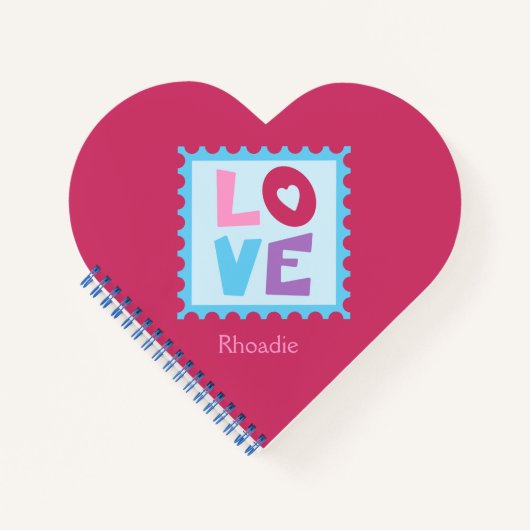 Lieblich rosa Herz geformt Notizblock (Vorderseite)