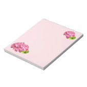 Lieblich rosa Hydrangeas Notepad Notizblock (Rotiert)