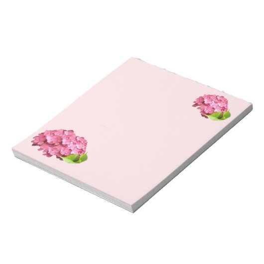Lieblich rosa Hydrangeas Notepad Notizblock (Rotiert)
