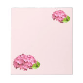 Lieblich rosa Hydrangeas Notepad Notizblock (Vorderseite)