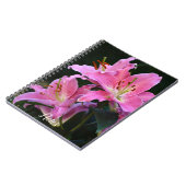 Lieblich rosa Lily bluboms floral Notizblock (Linke Seite)
