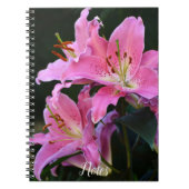 Lieblich rosa Lily bluboms floral Notizblock (Vorderseite)