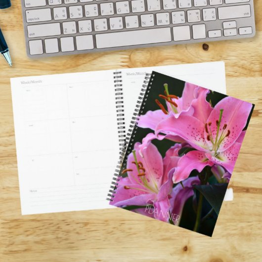 Lieblich rosa Lily bluboms floral Planer
