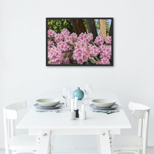 Lieblich rosa Rhododendron Blooms Bloral Poster
