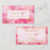 Lieblich rosafarbene Blüten floraler zertifizierte Visitenkarte (Vorne/Hinten)