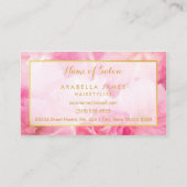 Lieblich rosafarbene Blüten floraler zertifizierte Visitenkarte (Rückseite)