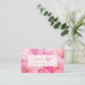 Lieblich rosafarbene Blüten floraler zertifizierte Visitenkarte (Stehend Vorderseite)