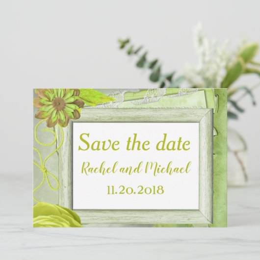Lieblich Save the Date Floral (Stehend Vorderseite)