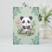 Lieblich Simple Panda Dankeskarte (Stehend Vorderseite)