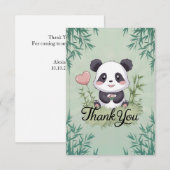 Lieblich Simple Panda Dankeskarte (Vorne/Hinten)
