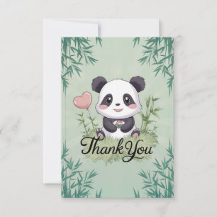 Lieblich Simple Panda Dankeskarte