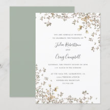 Lieblich Tiny Green Blätter Whimsical Hochzeit