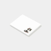 Lieblich Tuxedo Kitten mit Blume Post-it Klebezettel (angewinkelt)