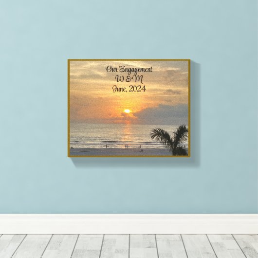 Lieblich, unsere Verlobung Leinwand (Insitu (Holzboden))