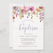 Lieblich zart floral | Tauflanung Einladung (Vorderseite)