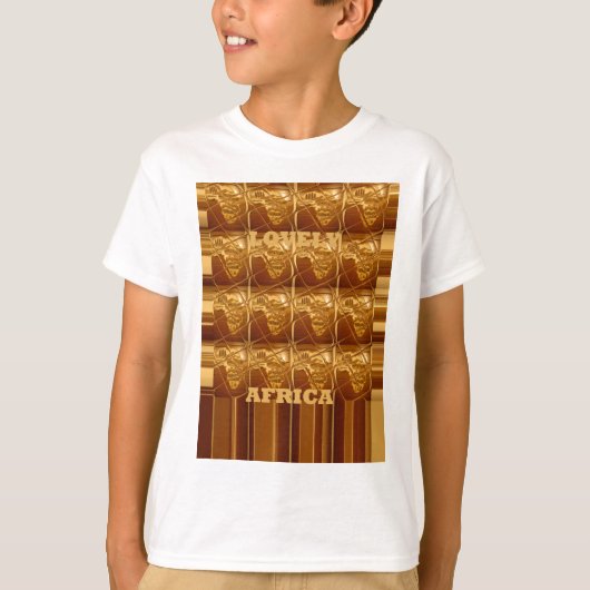Liebliche Africa Maps entwirft Goldene Farben.pn T-Shirt (Vorderseite)