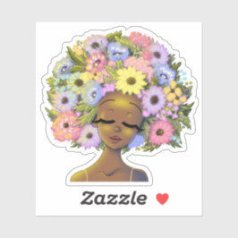 Liebliche Afrikanerin Aufkleber