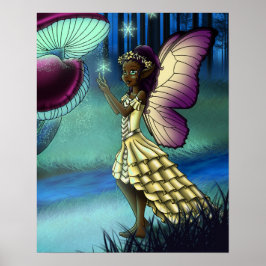 Liebliche Afrikanisch-Amerikanische Fairy Poster
