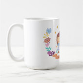 Liebliche Alice im Wunderland illustrierter Name Kaffeetasse (Links)