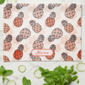 Liebliche Ananas Orange Colored Nana Geschirrtuch (Gefaltet)