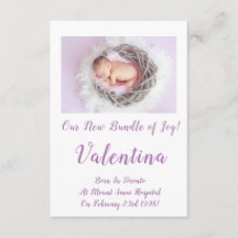 Liebliche Baby Girl Announccard