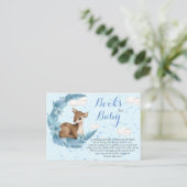Liebliche Bambi- und Blume-Mondwolken Bücher für B Begleitkarte (Stehend Vorderseite)