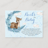 Liebliche Bambi- und Blume-Mondwolken Bücher für B Begleitkarte (Vorderseite)