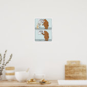 Liebliche Bären und Katzen Poster (Küche)