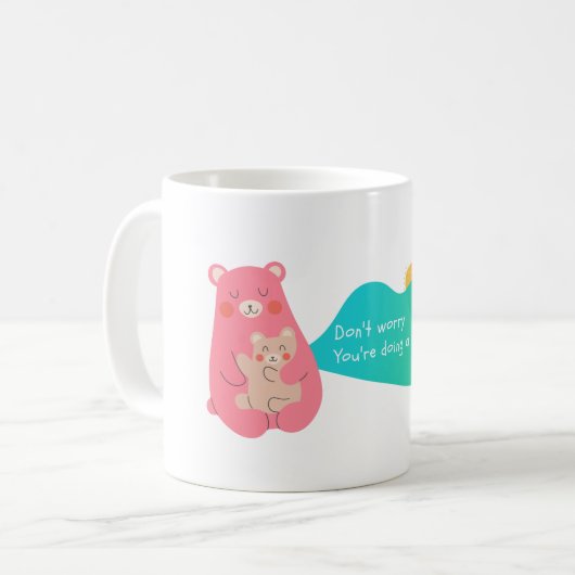 Liebliche Bärenfamilie Kaffeetasse (Vorderseite Links)