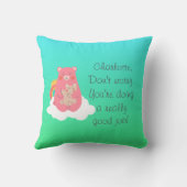 Liebliche Bärenfamilie Kissen (Rückseite)