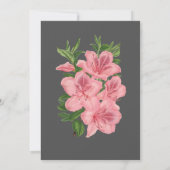 Liebliche bemalte Hibiskus Hochzeit Einladung (Rückseite)