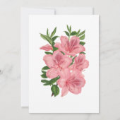 Liebliche bemalte Hibiskus Hochzeit Einladung (Rückseite)