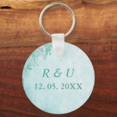 Liebliche blaue Paare Schlüsselanhänger (Vorderseite)