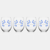 Liebliche Bluebells Weinglas Ohne Stiel (Vorderseite)