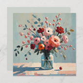 Liebliche Blumenkarte Ankündigung (Vorne/Hinten)