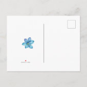 Liebliche Blumenkranke Blue Wedding Save the Date Ankündigungspostkarte (Rückseite)