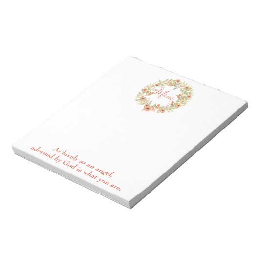 Liebliche Blumenkranzmutter Notizblock (Rotiert)