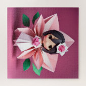 Liebliche Braut in Origami Puzzle (Horizontal)
