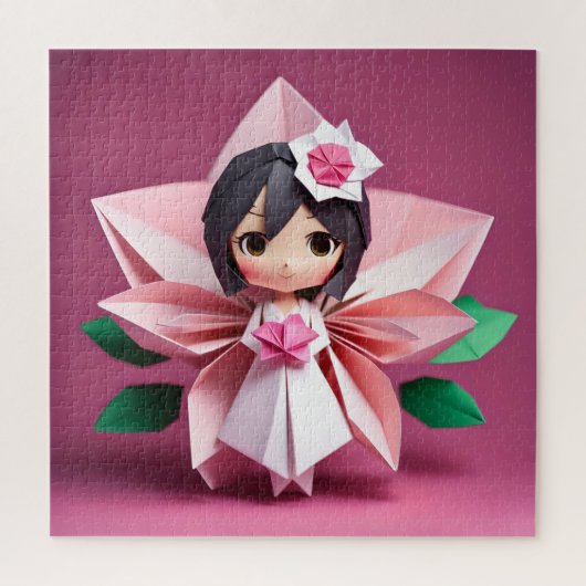 Liebliche Braut in Origami Puzzle (Vertikal)