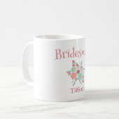 Liebliche Brautjungfrau Floral Kaffeetasse (Vorderseite Links)